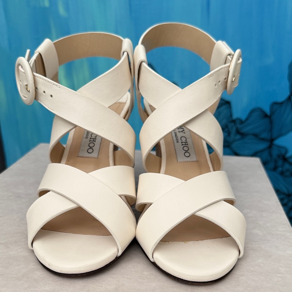*FLASH SALE* Jimmy Choo Cream Strappy Heels